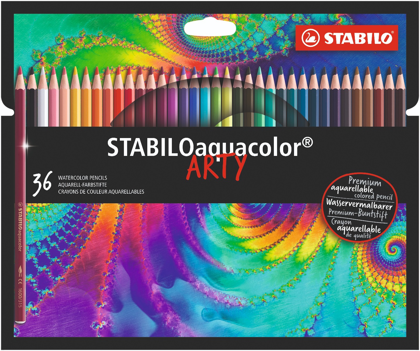 STABILO aquacolor - premium aquarel kleurpotlood - ARTY etui met 36 kleuren
