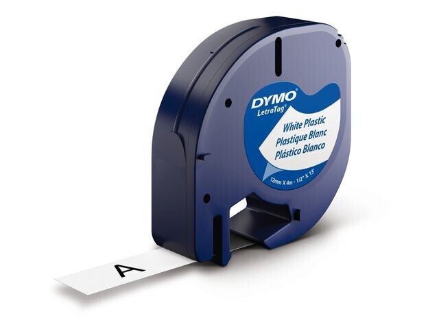 Labelprintertape tbv Dymo 91201 LetraTag parelwit