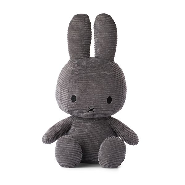 Knuffel Nijntje / Miffy Sitting Corduroy Grey - 50 cm