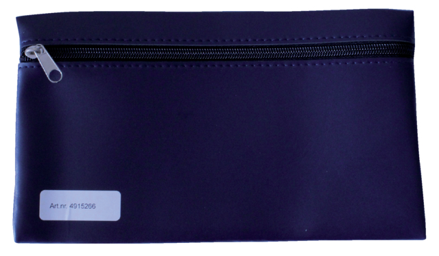 Schooletui Met Rits 15x26cm Skai Donkerblauw