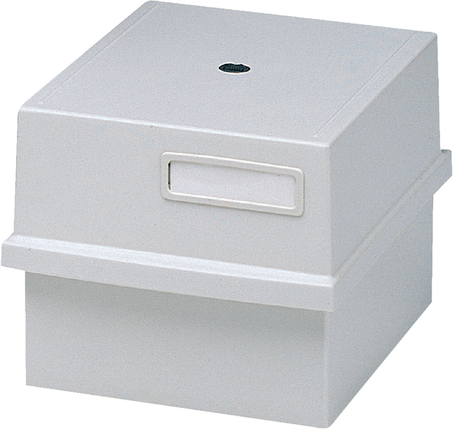 Kaartenbak Exacompta A6 143x176x240mm kort kunststof grijs