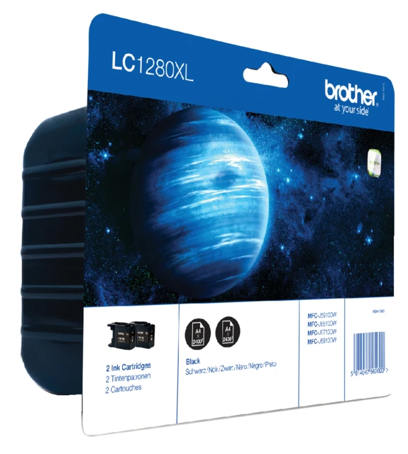 Inktcartridge Brother LC-1280XLBKBP2 zwart 2x HC