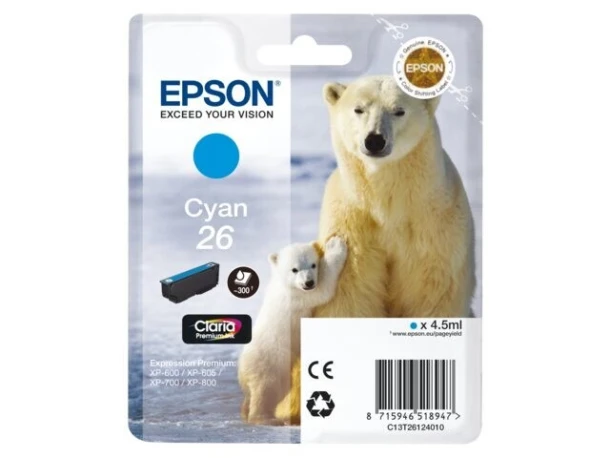 Inktcartridge Epson 26 (T26124010) blauw