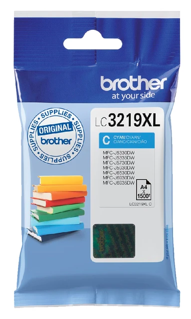 Inktcartridge Brother LC3219XLC blauw HC; 16.5ml