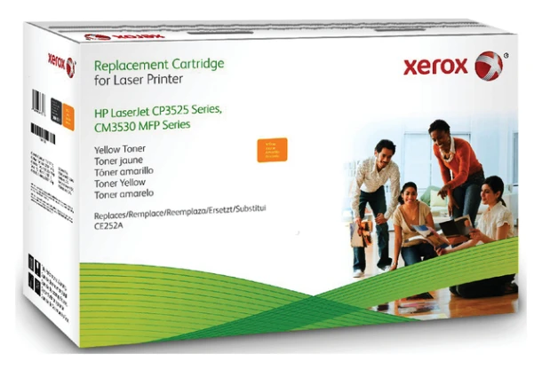Toner Xerox tbv HP CP3525, CE252A Geel