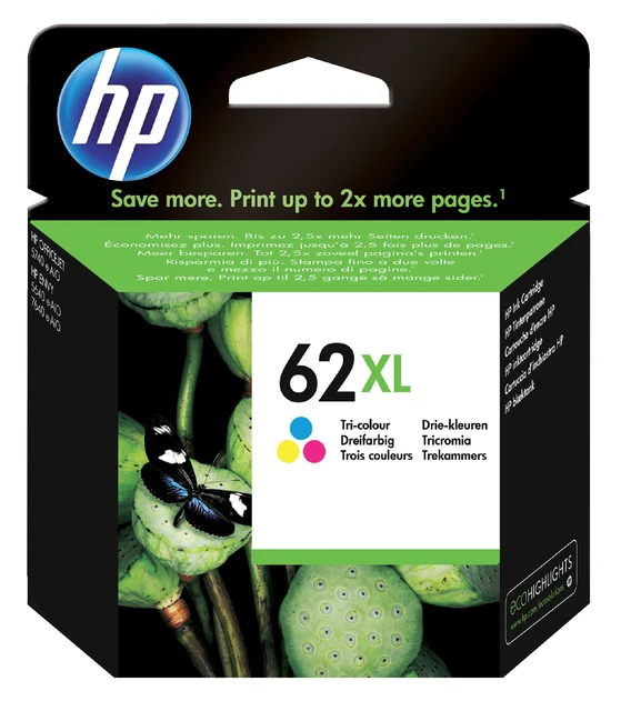 Inktcartridge HP C2P07AE (62XL) kleur; 11.5ml