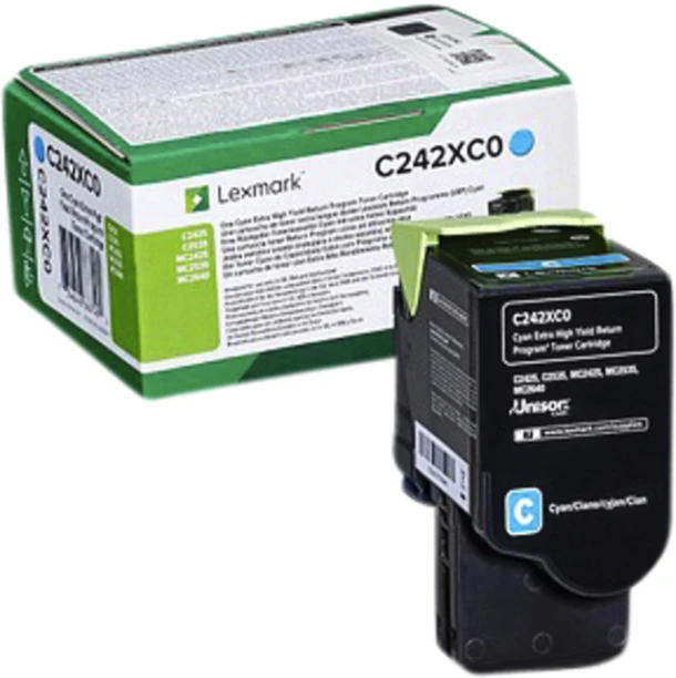 Tonercartridge Lexmark C242xc0 3.5k Ehc Blauw