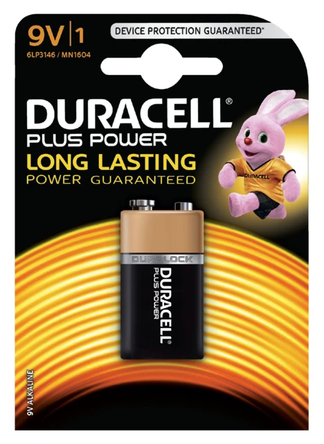 Batterij Duracell MN1604 plus power 9 volt