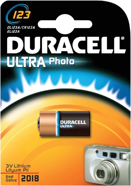 Batterij Duracell CR123A ultra 123 lithium