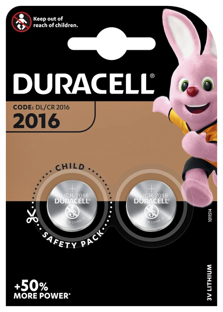 Batterij Duracell 2016 Lithium 2pck