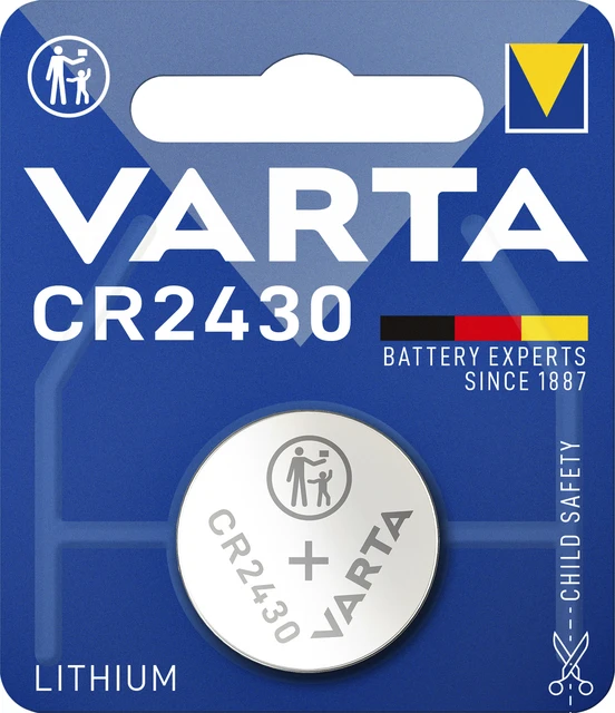 Batterij Varta knoopcel CR2430 lithium blister 1st