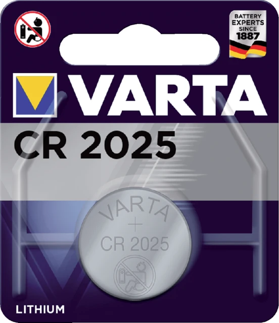 Batterij Varta knoopcel CR2025 lithium blister 1st