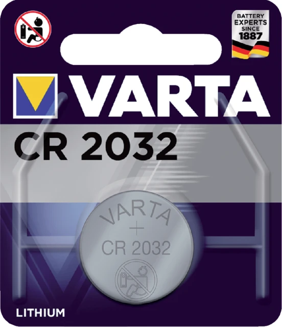 Batterij Varta knoopcel CR2032 lithium blister 1st