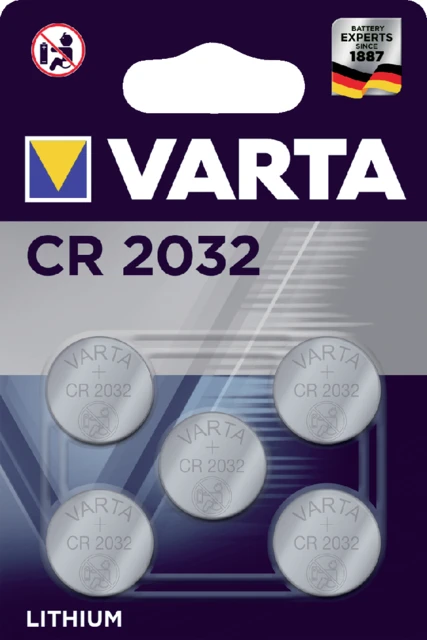 Knoopcelbatterij Varta CR-2032 blister à 5 st.