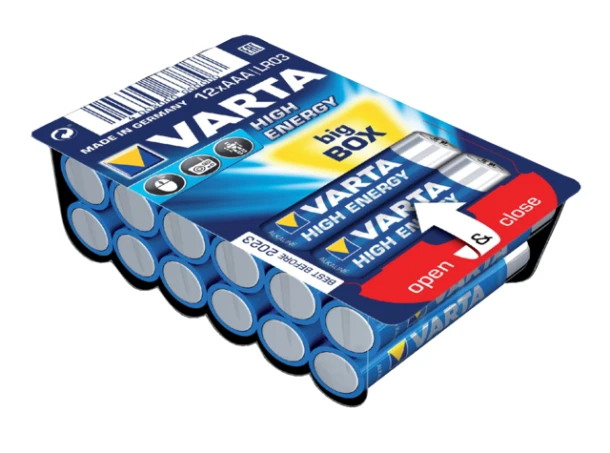 Batterij Varta high energy big box 12xAAA