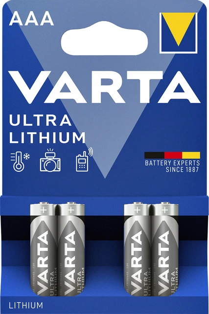 Batterij VARTA Ultra lithium 4x AAA