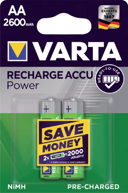 Batterij Varta oplaadbaar AA Hr6 2600mah Ready2use