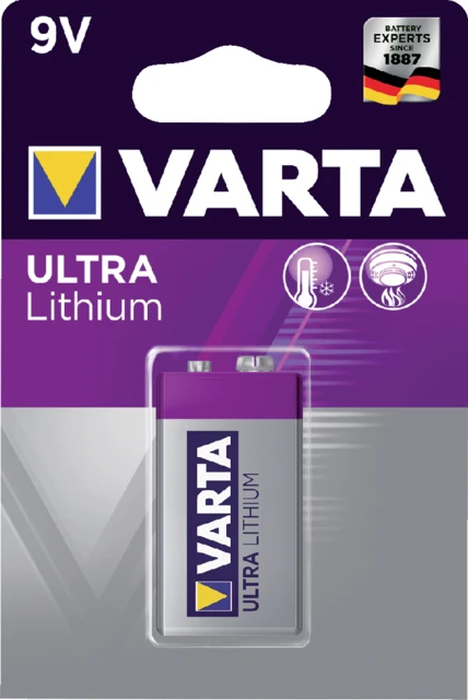 Batterij Varta 9v Lithium Professional