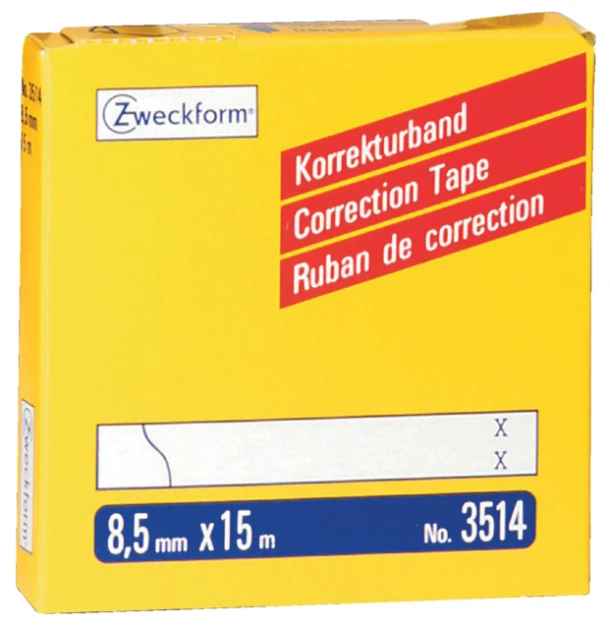 Correctietape Zweckform 3514 8.5mmx15m 2 regels