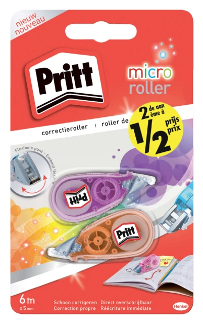 Correctieroller Pritt 5mmx6m micro flex blister 2e halve prijs