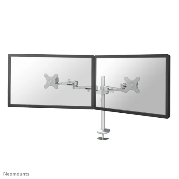 Monitorarm Newstar D935DG 2x10-27" Op Voet Zilvergrijs