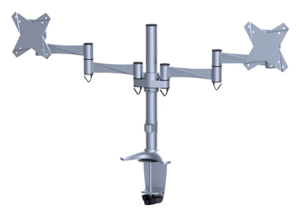 Flatscreenarm Newstar D1330D Klem Voor 2 Schermen Zilver