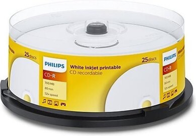 Cd-R Philips 80min 700mb 52x Iw Sp (25)
