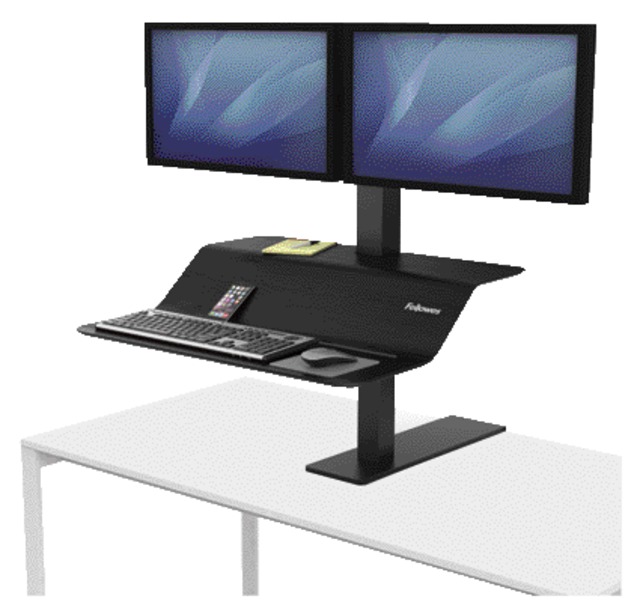 Meubel Fellowes Lotus Ve 2m Werkplek Zit-Sta Zwart