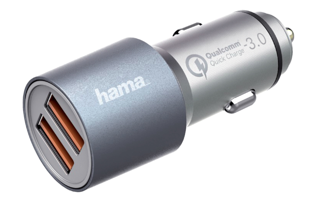 Autolader Hama Usb-A 2x 4.8a Snel Grijs