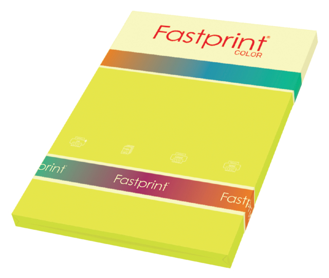 Kopieerpapier A4 120gr Fastprint zwavelgeel pak 100 vel