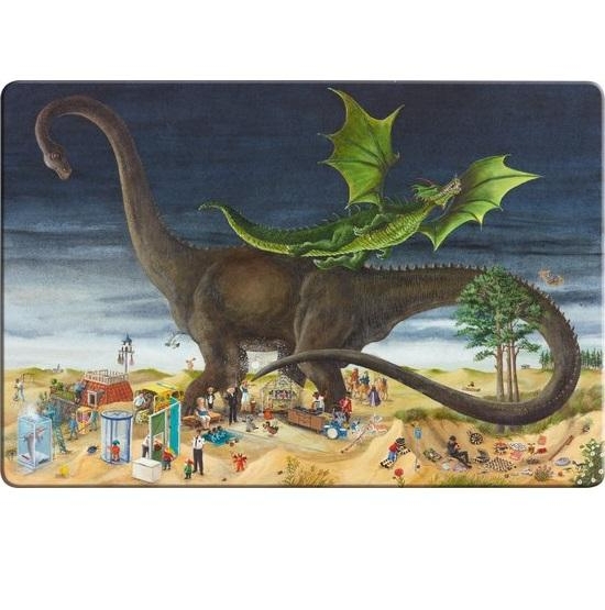 Placemat: Draak en dinosaurus (alfabet), Charlotte Dematons