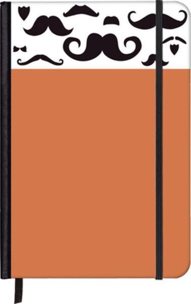 Notitieboek soft touch silhouettes moustache