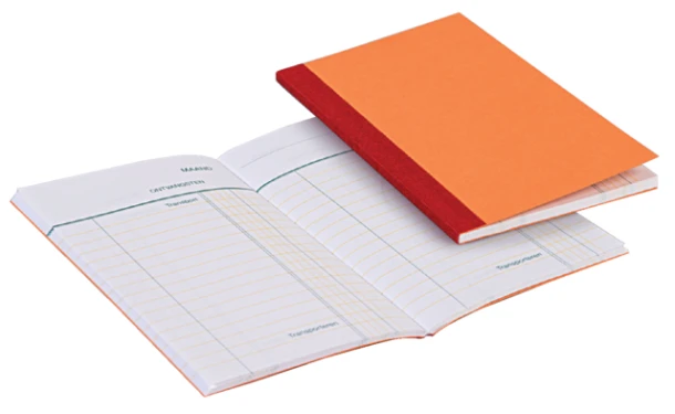Kasboek gebonden klein formaat 135x85mm met 1 kolo