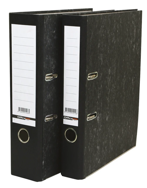 Ordner QBasic A4 80mm karton zwart gewolkt