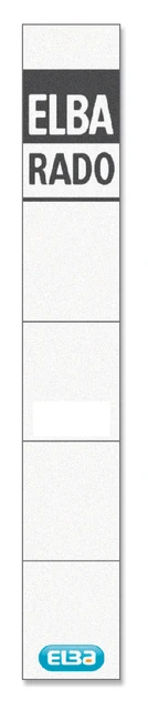 Rugetiket Elba insteek wit 04294 smal; pk 10st