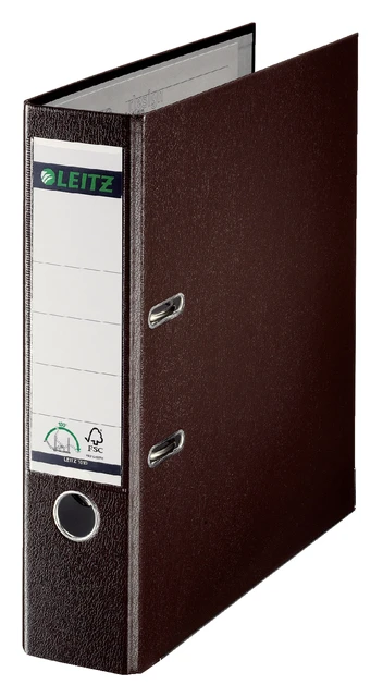 Ordner Leitz 1010 A4 80mm plastic bruin