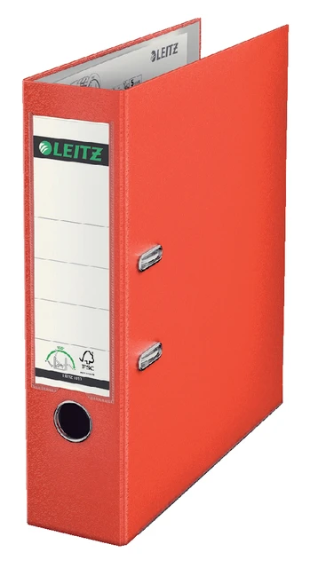 Ordner Leitz 1010 A4 80mm plastic lichtrood