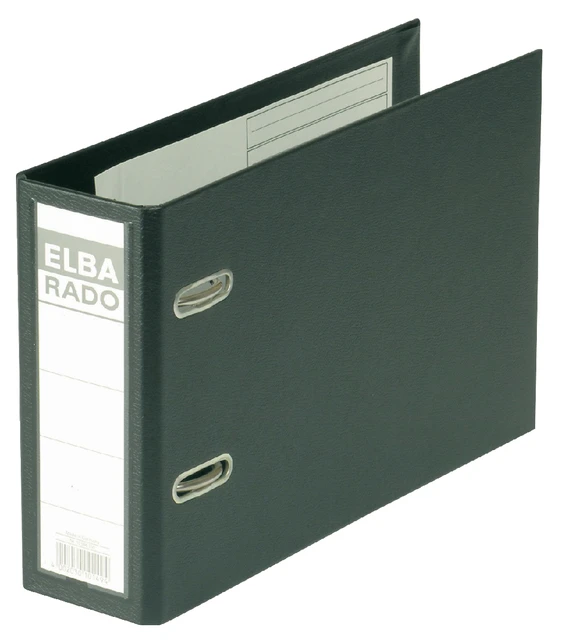 Ordner Elba A5 dwars plastic 75mm zwart