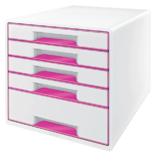 Ladenbox Leitz Wow 5 Laden Wit/Roze