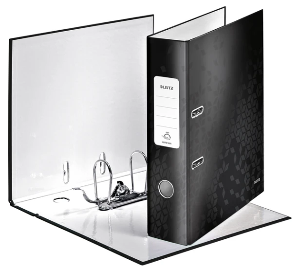 Ordner Leitz Wow 180 A4 Karton Zwart