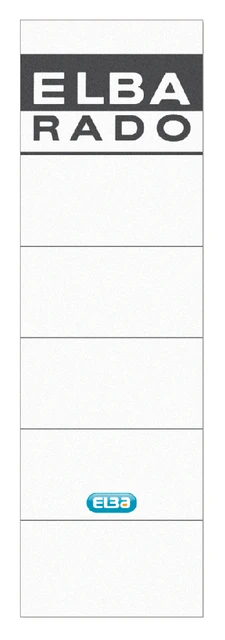 Rugetiket Elba 59x190mm zelfklevend wit/grijs pakje 10 stuks