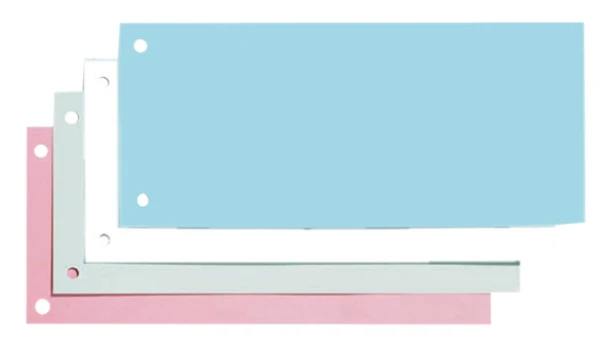 Scheidingsstrook 240x105mm blauw karton; pk 100