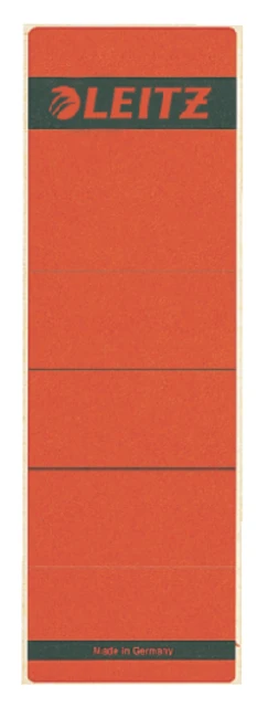 Rugetiket Leitz breed/kort 62x192mm zelfklevend rood 10 stuks
