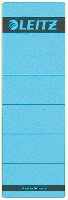 Rugetiket Leitz breed/kort 62x192mm zelfklevend blauw 10 stuks