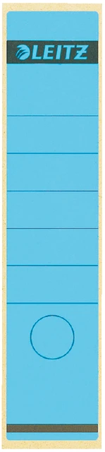 Rugetiket Leitz 1640 61x285 zelfkl. blauw 10 stuks