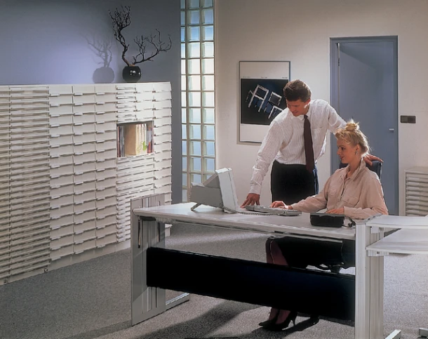 Stapelcassette met klep,front grijs A6850-001