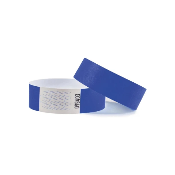 Polsband Tyvek blauw zakje à 100