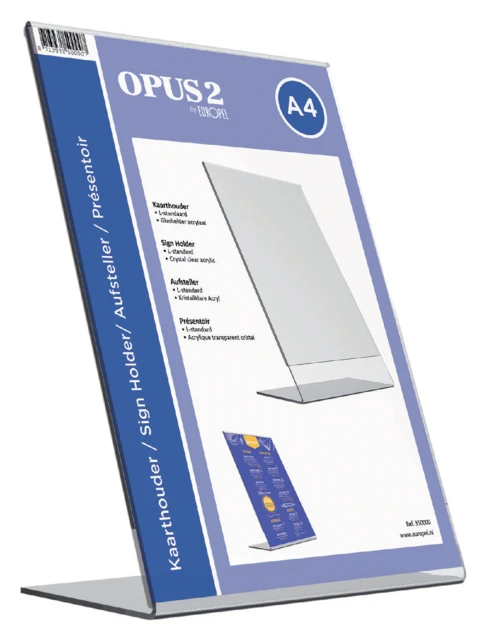 Folderhouder Opus 2 A4 staand acryl,350000