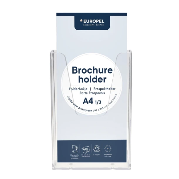 Folderhouder OPUS 2 Wand 1/3 A4 Transparant