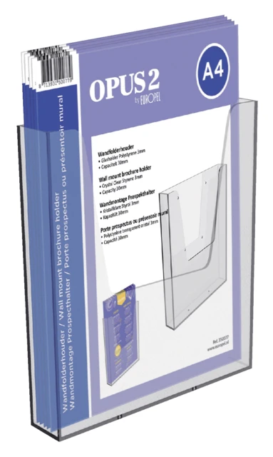 Folderhouder OPUS 2 Wand A4 Transparant